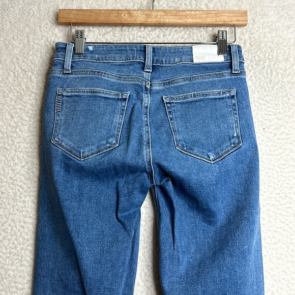 NWOT Paige Womens Verdugo Ankle Ripped Raw Hem Skinny Denim Jeans Blue SIZE 26 - Picture 6 of 11